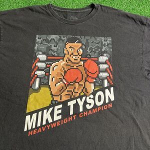 Mike Tyson Heavyweight Champion Pixel Black Short Sleeve T-Shirt Size 2XL